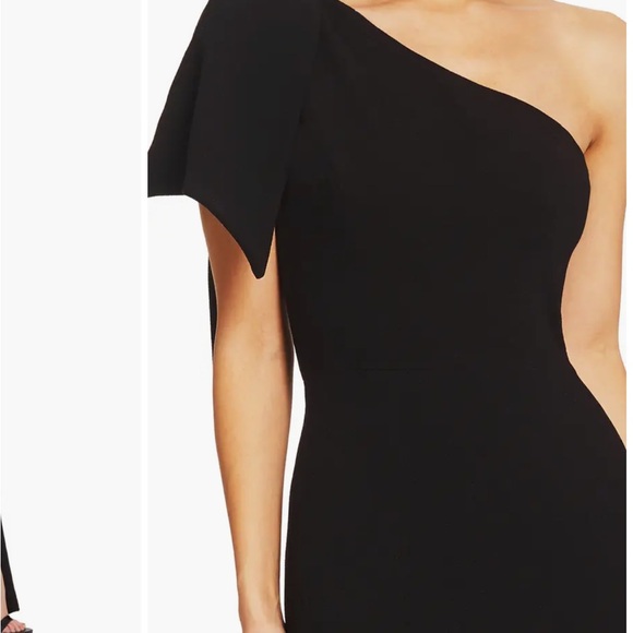 NWT Dress The Population XXL black one-shoulder gown - Picture 3 of 9